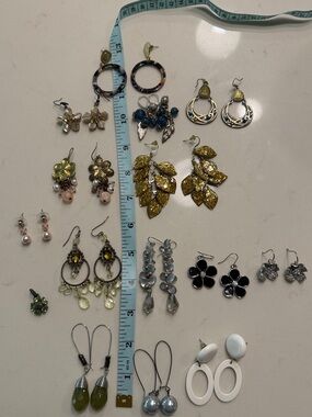 Carolee Gold-Tone Glitter Leaf Dangle Earrings